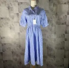 新品 GRL ストライプ柄シャツワンピース 半袖