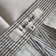 LOUNIE サッカー素材パンツ ストライプ柄 38サイズのサムネイル