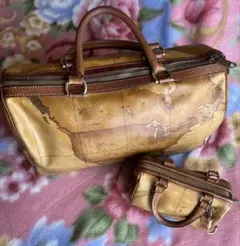 地図柄レザー ボストンバッグ・ミニバッグセット　Prima Classe