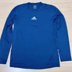 adidas アディダス 長袖インナーシャツ XL 紺　メッシュ 美品
