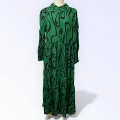 美スタイル叶う♡ ZARA ティアードデザイン マキシ丈シャツワンピース