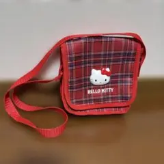 ハローキティ チェック柄ショルダーバッグ