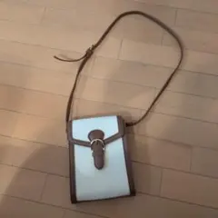 バイカラー ショルダーバッグ 縦型