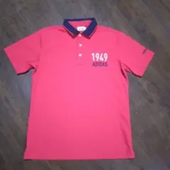 adidas 1949 ロゴ入り 赤 ポロシャツ【L/G】