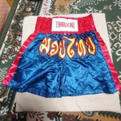 ムエタイパンツ THAIBOXING ブルー レッド XL