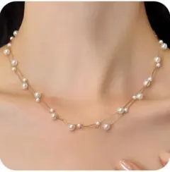 VIROMY] ネックレス パール サージカルステンレス 金属アレルギー対応