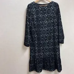 レリアン　leilian レディース　総レース　ロングワンピース　11号　L