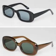 【新品・未使用品】ASOS square 90’s sunglasses セット