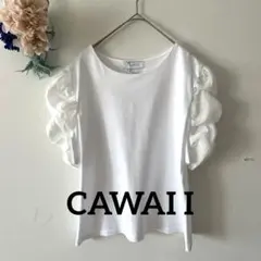 ✨新品未使用タグ付き✨CAWAII パフスリーブブラウス ボリューム袖 ホワイトのサムネイル
