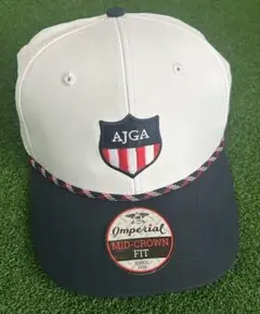 非売品　ゴルフ　AJGA 帽子　キャップ ホワイト/ネイビー　フリーサイズ