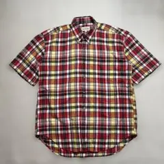 【古着】RALPHETONチェック柄半袖ボタンダウンシャツのサムネイル