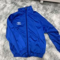 UMBRO 青 ナイロン ジップアップジャケット