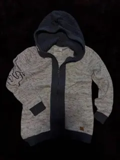 ZARA フード付きカーディガン 11-12歳 グレー