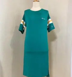 ラスト値下げ！Champion グリーン ストライプ 半袖ワンピース