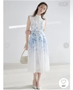 【今日のみ出品】CELFORD セルフォード　パネルフラワーワンピース