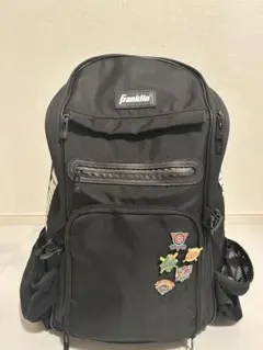 Franklin 黒 野球リュック・バックMLBピンバッジ付き
