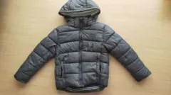 Zara kinds フード付き ダークブラウン ダウンコート 7-8歳用