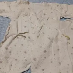 星柄コンビ肌着 クリーム色