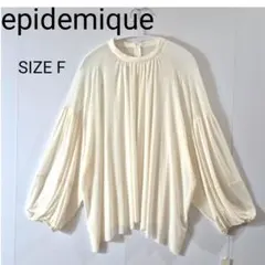 新品 epidemique シアー プリーツ ノーカラー ブラウス SIZE Fのサムネイル