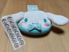 シナモロール　ポーチ　おさいふ カラビナ 付き　　サンリオ　手作りシール付き