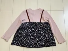 アプレレクール　長袖　重ね着風　カットソー　ドッキング　110cm