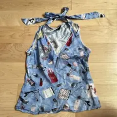 【Paul Smith Black】コスメモチーフ ボウタイノースリーブブラウスのサムネイル