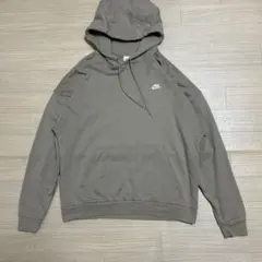 ほぼ未使用 ナイキ オーバーサイズ フィット ワンポイント パーカー ベージュ