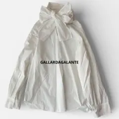 ✨GALLARDA GALANTE ボウタイブラウス コットン ブルー 長袖 - メルカリ