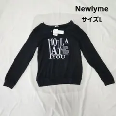 【新品タグ付き・訳あり】Newlyme 黒 長袖Tシャツ HOLLAT YOUのサムネイル