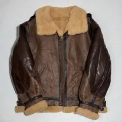 B-3　フライトジャケット　ムートンジャケット　ボア　羊革　ラムレザー　XL