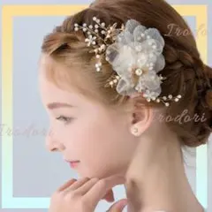 ヘアアクセサリー キッズヘッドドレス 髪飾り　クリップタイプ　発表会結婚式卒業式