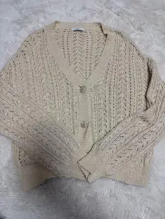 earth カーディガン 黄色