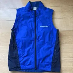 mont-bell ジップアップベスト 130サイズ 青