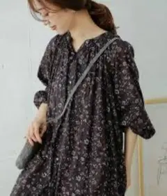 URBAN RESEARCH DOORS コットンアラベスクプリントワンピース