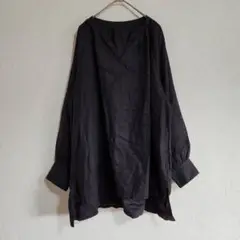 【Utao】（M）オーバーサイズアシンメトリー無地ブラウス/オーバーサイズ