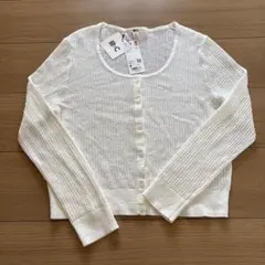 ユニクロC レースラウンドネックショートカーディガン M 2990円