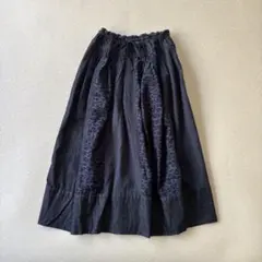 【美品】TIGREBROCANTE 久留米絣　レオパード　デニムスカート　日本製のサムネイル
