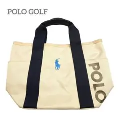 POLO GOLF キャンバス　トートバッグ　ネイビー　ホワイト　ポロゴルフ