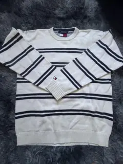 希少品　TOMMY ボーダーホワイト短丈のサムネイル