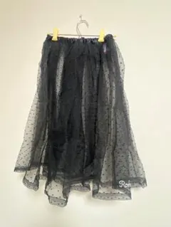 RONI ドット柄 チュールスカート ブラック 135cmのサムネイル
