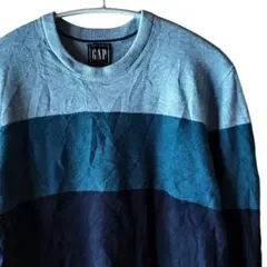 GAP コットンニットセーター S 紺緑水