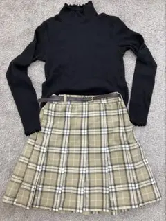 グローバルワーク スカート リブハイネック 秋冬 子供服 2点セット