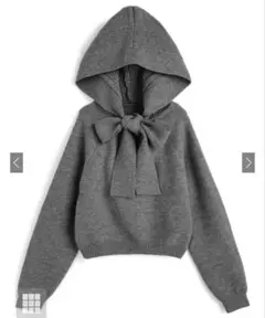 GRL フード付きリボンニットトップス [an1925]