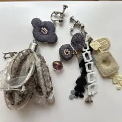 ハンドメイドイヤリング　おまけ付き(300円のゴム)