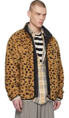 【超美品‼️⠀】WACKO MARIA レオパード柄 アウター WACKO MARIA 21AW レオパードファージャケット Mサイズ ブラウン
