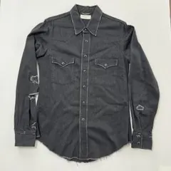 SAINT LAURENT PARIS クラッシュデニムウエスタンシャツのサムネイル