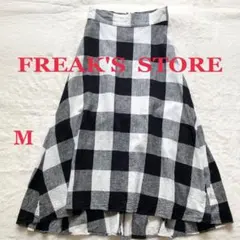 FREAK'SSTORE フリークスストア　チェック　ロングフレアスカート　麻混のサムネイル