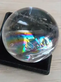 レインボー　水晶　スフィア　　高品質　約3cm　ギラ虹
