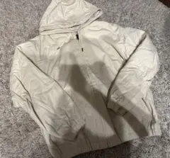 ユニクロユー　フリース内側 フード付きジャケット クリーム色
