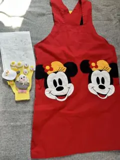 【セット販売】ミニーマウス 保育士エプロン ＆ 手袋シアター（たまごまごまご）のサムネイル